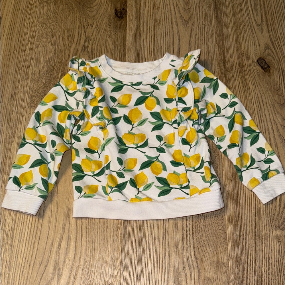 Janie and jack lemon ruffle sweatshirt